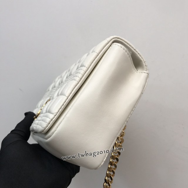 Burberry專門店新款羊皮小號TB蘿拉包 巴寶莉絎縫品牌格紋鏈條單肩挎背女包 yxb1544